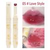 Jelly Mirror Lipstick Makeup Love Shape Waterproof Non-stick Cup Solid Lip Gloss Clear Long Lasting Moisturizing Lipstick Pen