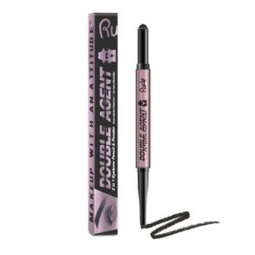 RUDE Double Agent 2 in 1 Eyebrow Pencil & Powder (Color: Black Brown)