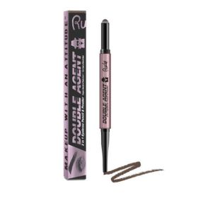 RUDE Double Agent 2 in 1 Eyebrow Pencil & Powder (Color: Neutral Brown)