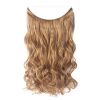 Fish Line Natural Fiber Hairpiece Hair Extension Long Women Curly Straight Wig